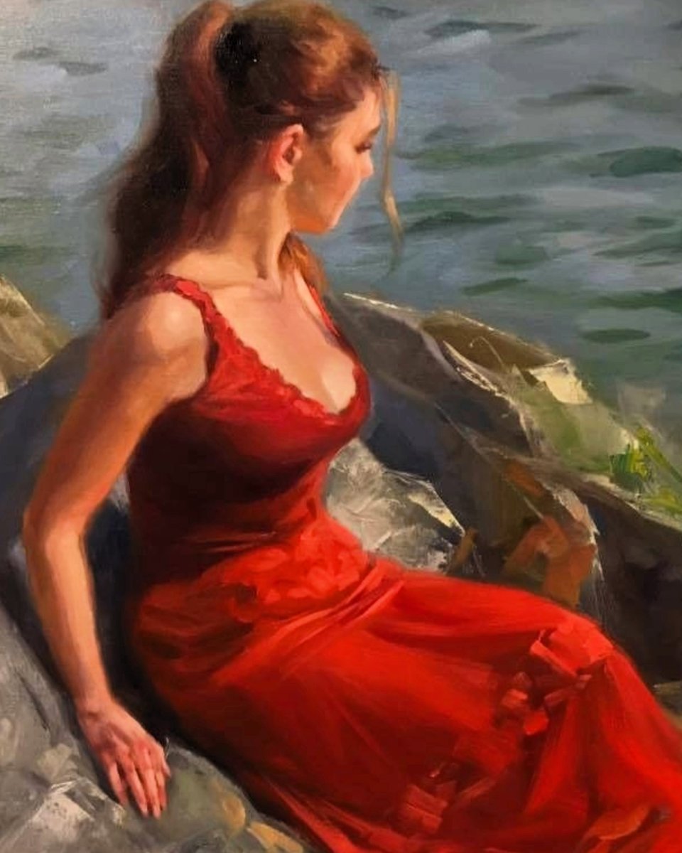 🌹💜🌹
'Heartbreak is a wound that no one can heal, because it is love without love, a love that has been lost.' 
- - - - Friedrich Nietzsche. 🪶💜

Vladimir Volegov. (1957)🖌️🌹
Russian Painter, Figurative, Romanticism.