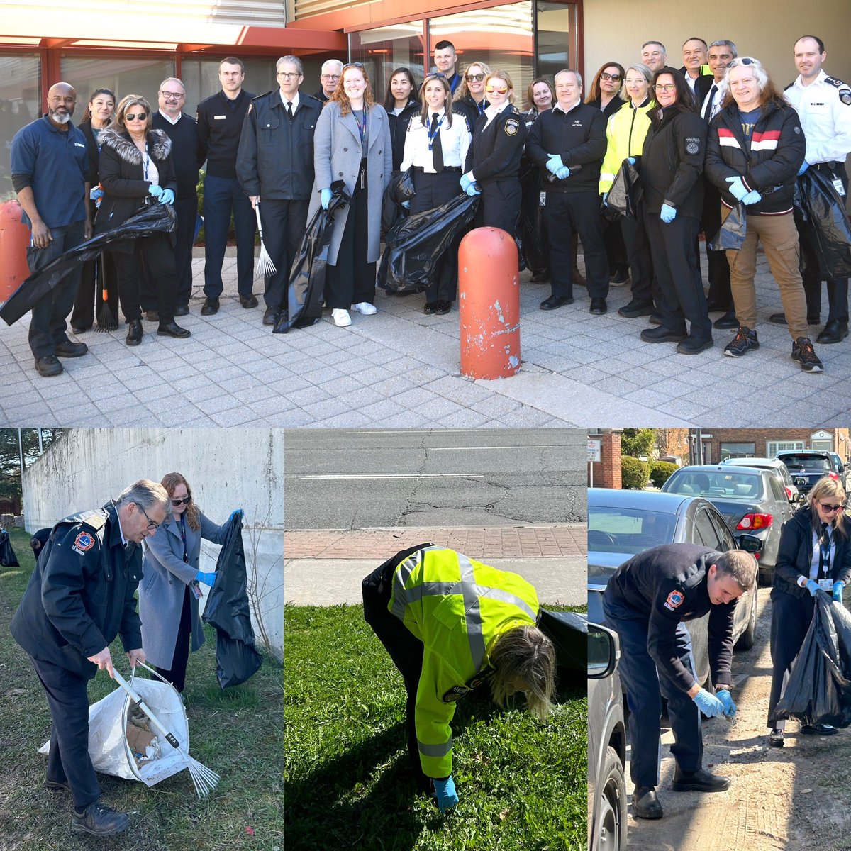TFS and #Toronto Paramedics got together at our shared HQ facilities today to help keep the surrounding area clean as part of #CleanTorontoTogether efforts. Wishing all a safe and happy #EarthDay 🌎🙌