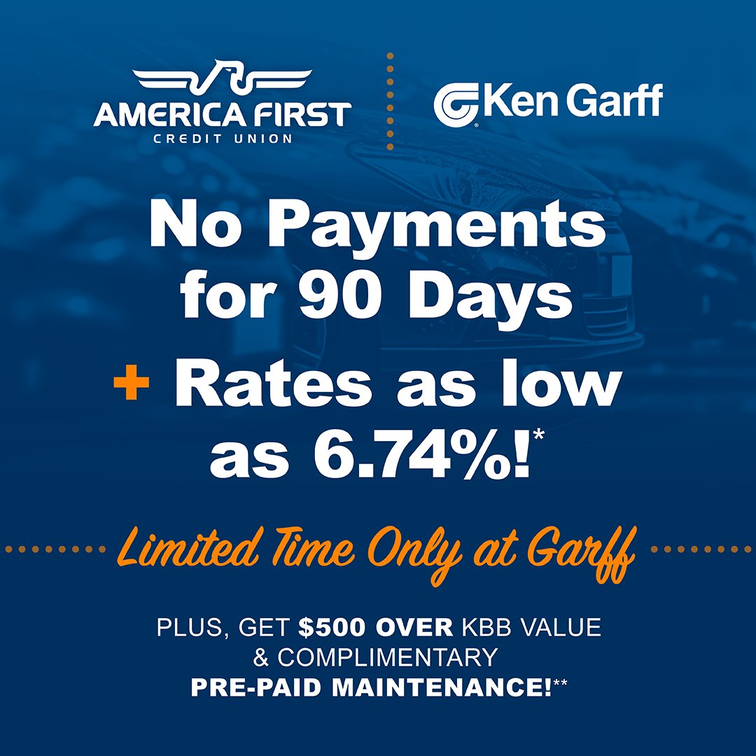 Now through April 28th, when you purchase a vehicle and finance through America First, you won’t have to make a payment for 90 days, and you’ll get rates as low as 6.74% APR financing! ✨💰 Shop now: ow.ly/j1LO50RlqKg