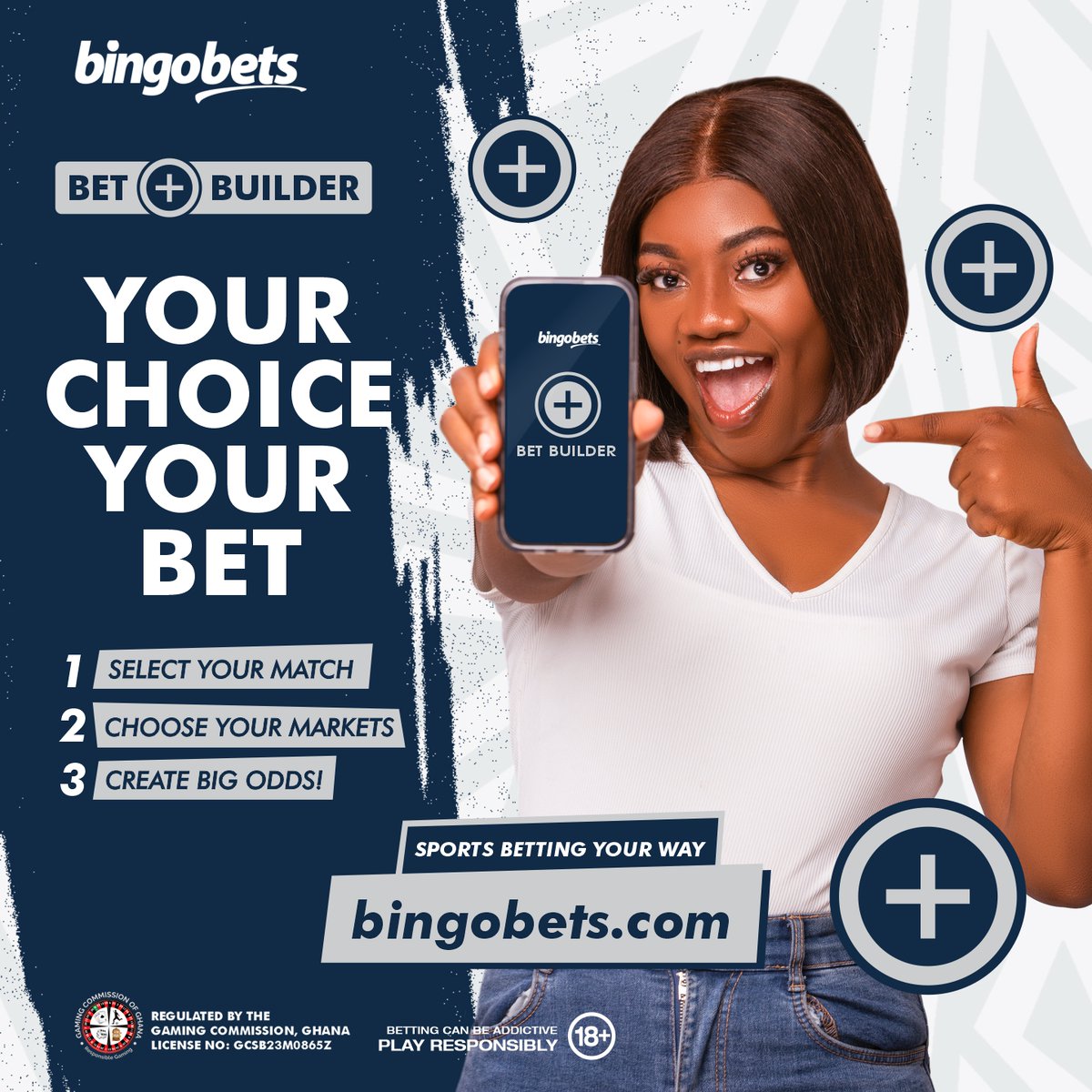 bingobetsgh's tweet photo. "Ready to take your betting game to the next level?

With our new bet builder option, you're in control!

Create your own winning strategy here:  https://t.co/J8NKkm4AZ5  and get the best odds with Bingobets.

#bingobets #Mybet #DadaNaa https://t.co/WFGMJALYEt
