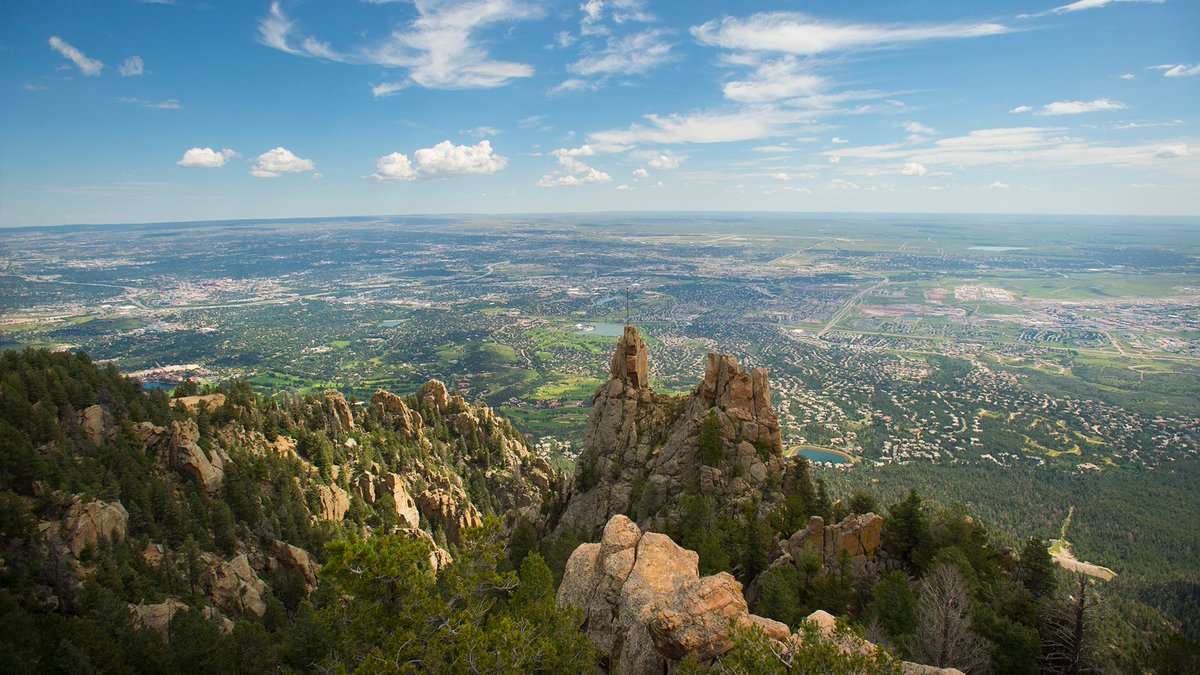 Happy #EarthDay. The perfect moment to appreciate the natural beauty of Colorado Springs. ⬇️ Views from Cloud Camp atop Cheyenne Mountain