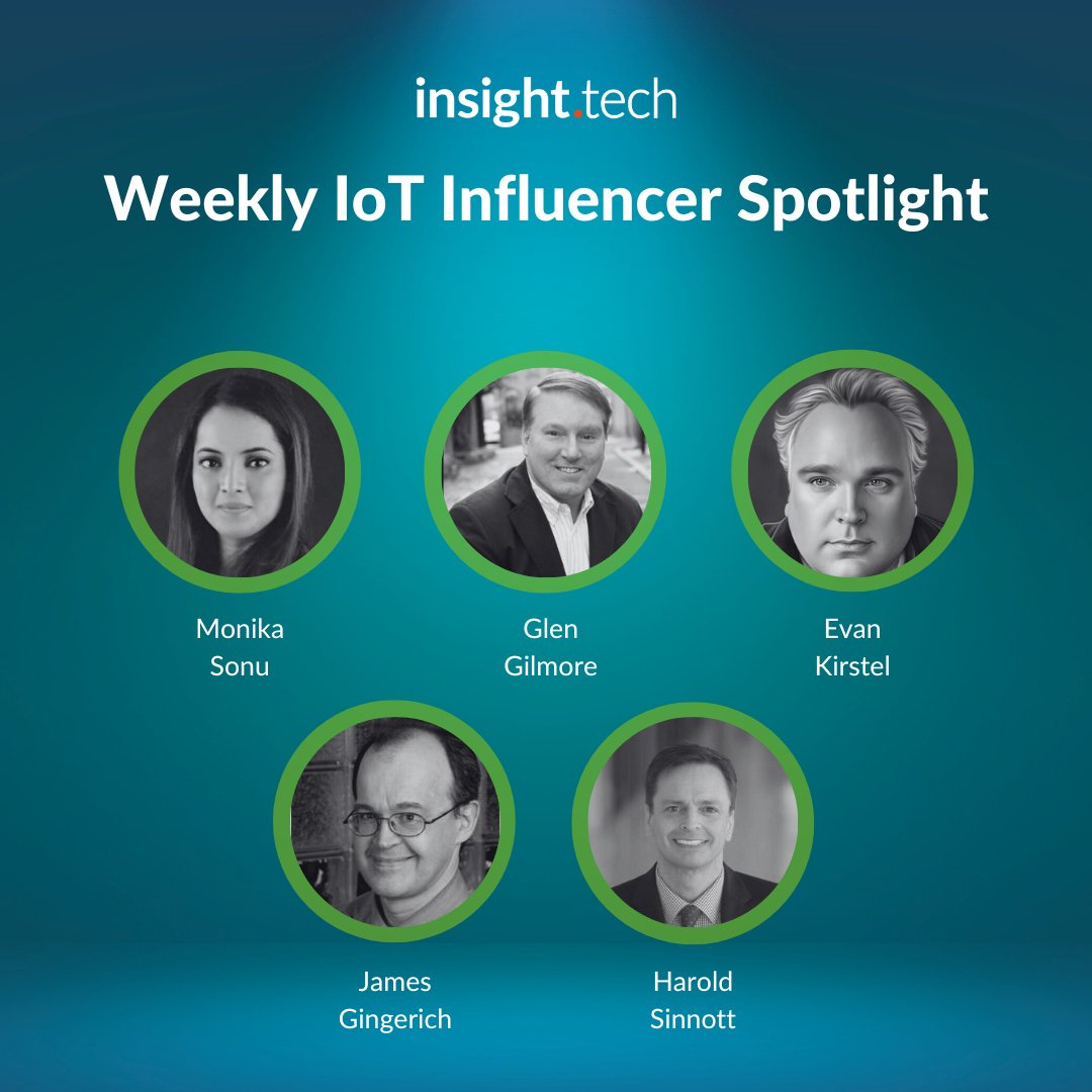 🔦 #IoT influencer spotlight ↓ 🏥 @sonu_monika | #Healthcare 🌱 @GlenGilmore | #Sustainability 📡 @EvanKirstel | #5G 💡 @jamesvgingerich | #DigitalTransformation 🔥 @HaroldSinnott | #TrendingTech Thank you all for being a valued part of the #tech community!