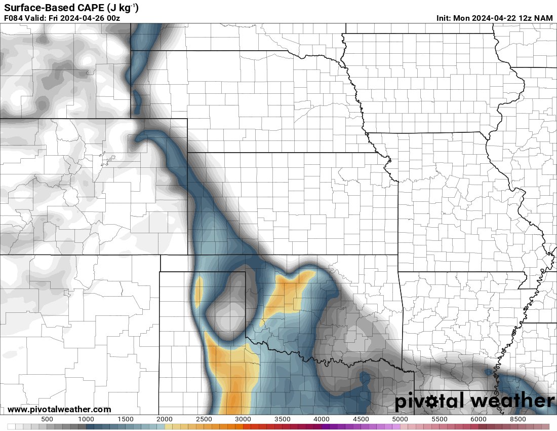 Interesting senerio on the 12z Nam Model for the Texas Panhandle for the potential for a all hazards severe weather threat on Thursday. Taking it with a grain of salt rn. 

#txwx #phwx #wxtwitter