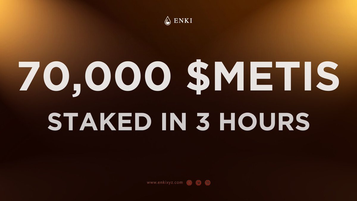 Just 2 hours later and we've already doubled down! $4.76M locked and over 70,000 $METIS staked within the first three hours of pre-staking — thank you to our community! 🔒🤝 Stay tuned as we unveil eMETIS liquidity incentives soon, a cornerstone for our protocol's liquidity…