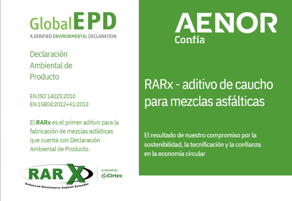 CirtecCT's tweet photo. #RARx es el pionero en aditivos para mezclas asfálticas con la Declaración Ambiental de Producto. 🌟 https://t.co/7vMWa6y4kJ