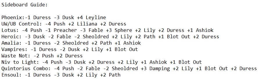This season I managed to qualify for Lille on the first try in a 63 ppl rcq playing Vamps! Vein Ripper is surely in my top10 fav cards ever.

Mus
2-0 Phoenix
2-0 UB Ctrl
0-2 WasteNot
2-0 Phoenix
2-0 RonaCombo
2-0 Bogles
Top8
2-1 Phoenix
2-0 WasteNot Rematch
2-0 Amalia

<a href="/fireshoes/">Robert Taylor🔥</a>