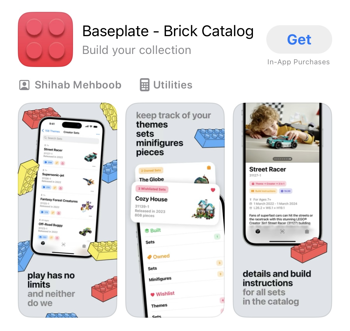 If you’re a Lego fan, I have something exciting for you… 🍭

Announcing Baseplate, your new Lego companion app!

✨ Magical set recognition
📚 Extensive set details with build instructions
🧞‍♂️ Set management and wishlists
🤩 Widgets, Shortcuts, Watch app
🍬 Lots of fun app icons