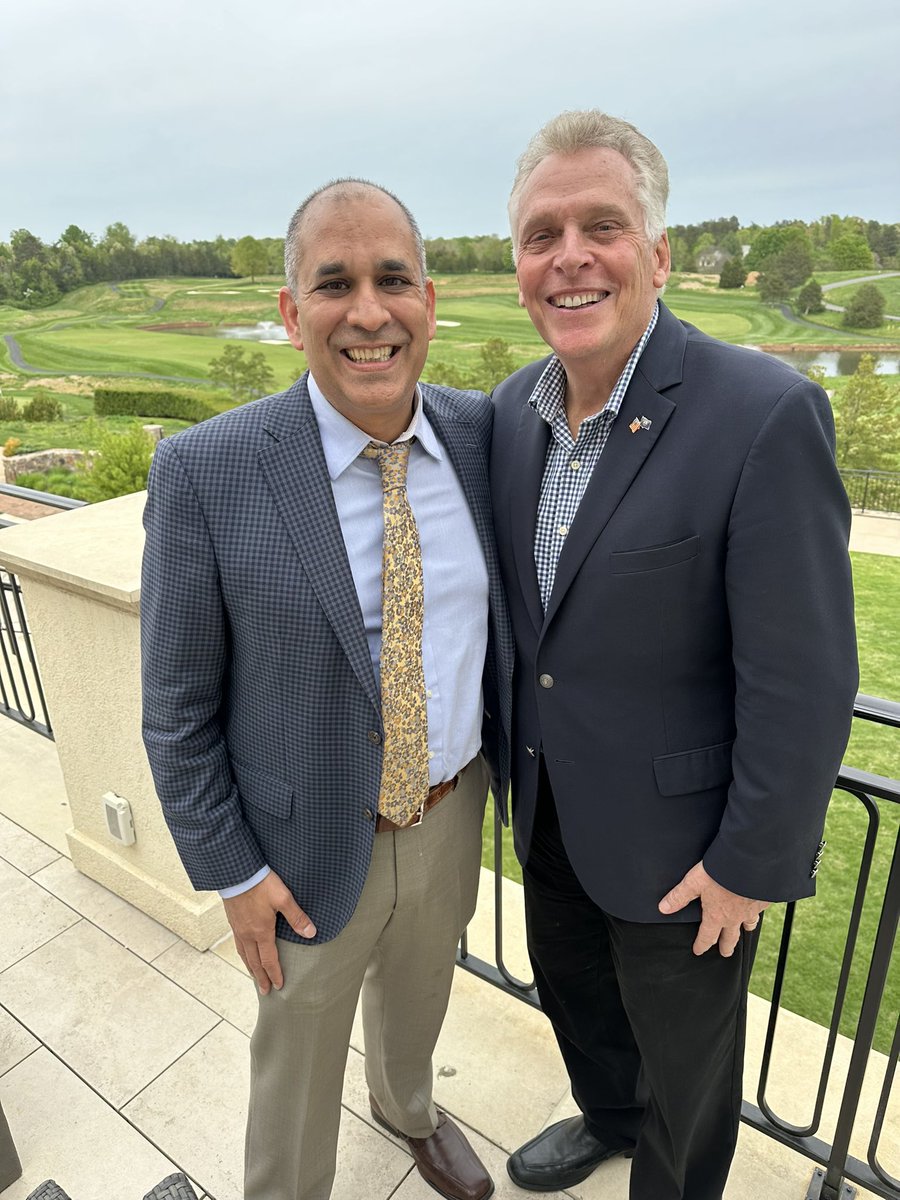 Great time last night @Keswick_Hall with @TerryMcAuliffe! Honored to have his support in my race for Lieutenant Governor of Virginia!