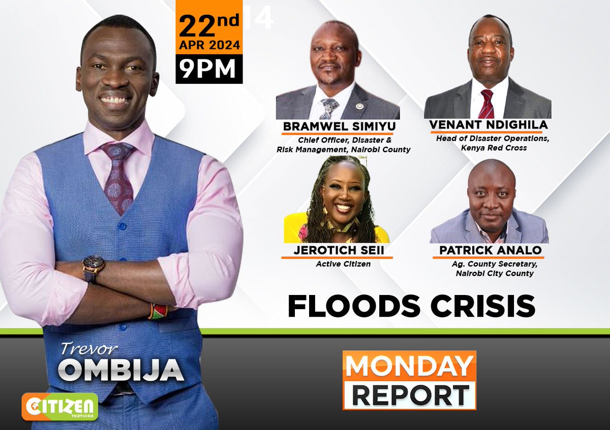 The Kenya Red Cross says more than 20,000 households have been affected in more than 23 counties. Tonight we speak about the intervention measures. Send in your views and questions @TrevorOmbija #MondayReport