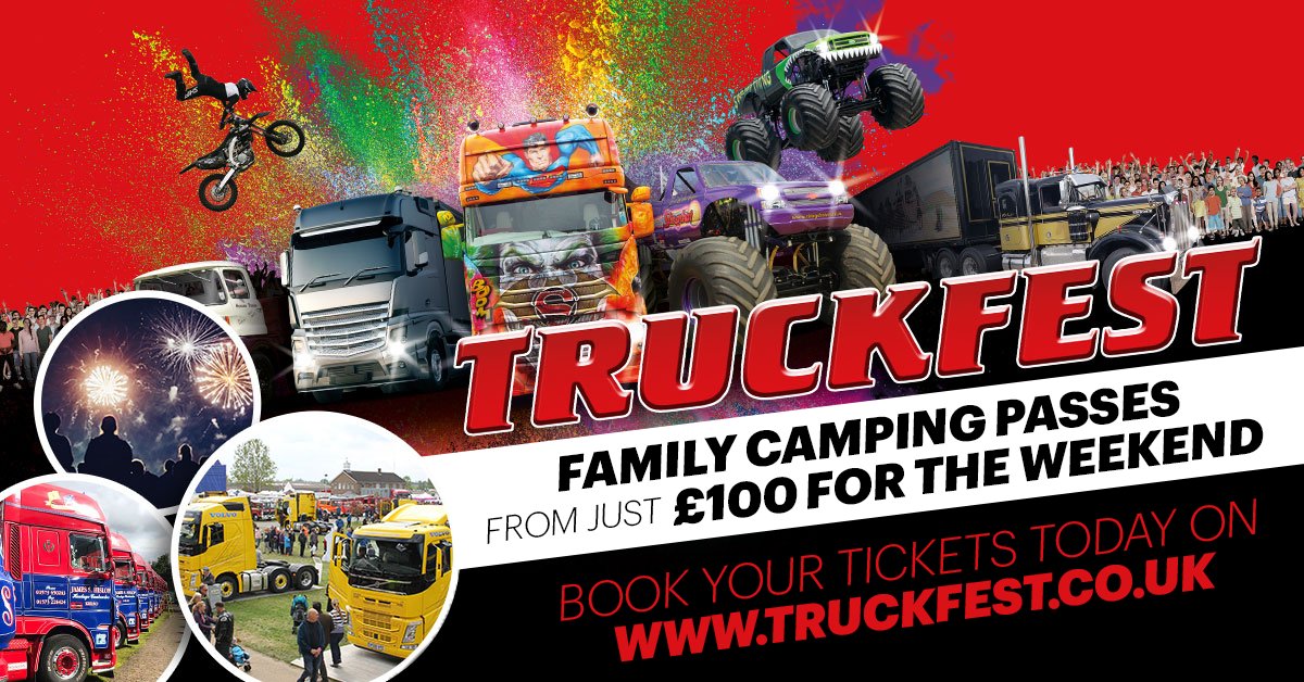 Family weekend camping, including day tickets from just £100! It's going to be a great summer 😎 Book your tickets today! 👇 truckfest.co.uk #truckfest