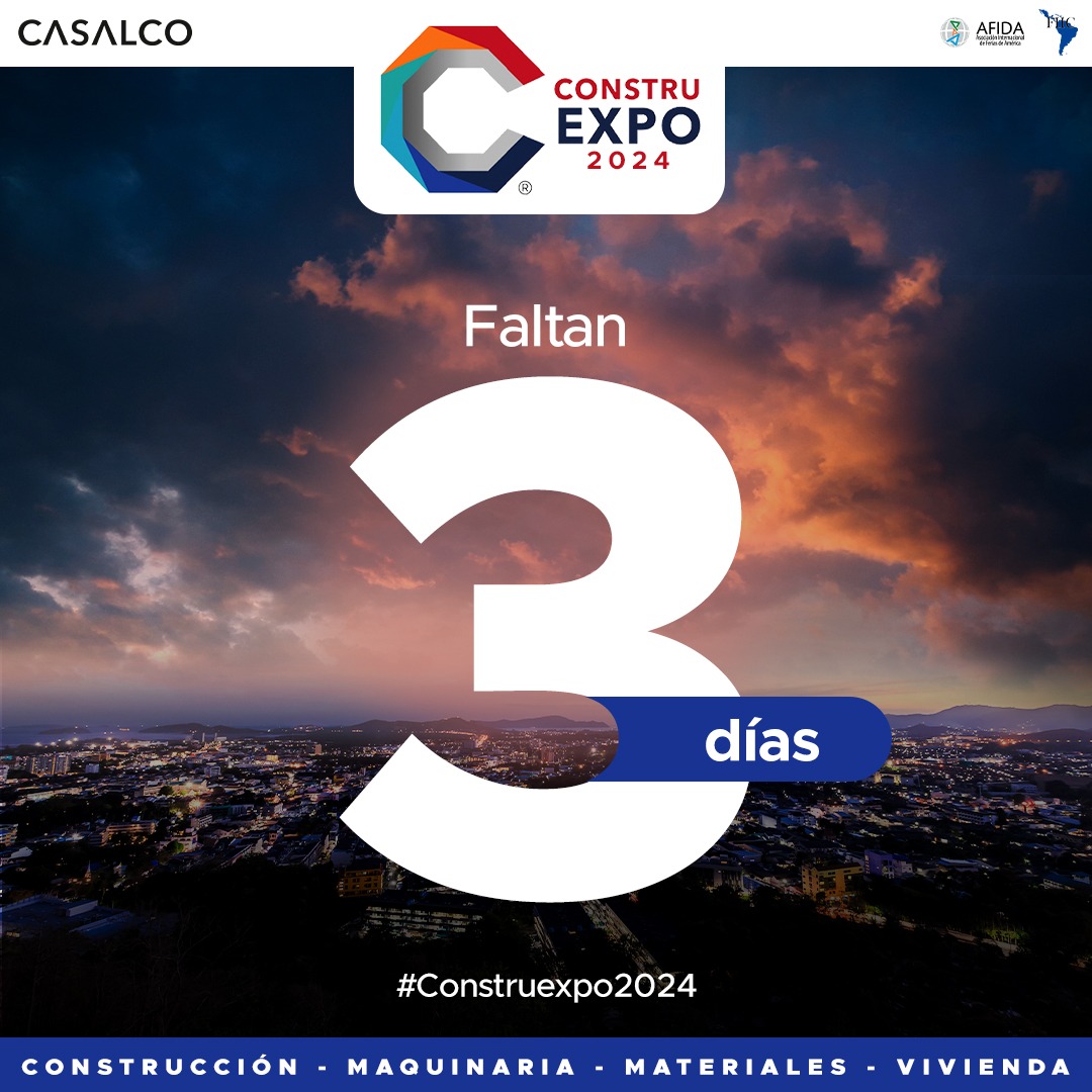 Faltan solo 3 días para CONSTRUEXPO 2024. 📷📷
Si aún no te has inscrito puedes hacerlo gratuitamente aquí
feriaconstruexpo.com/visitantes.php
#construccion #construcciones #bioconstruccion #construccionenseco #construccions #construccionsustentable #construccionsostenible #construccióncivil