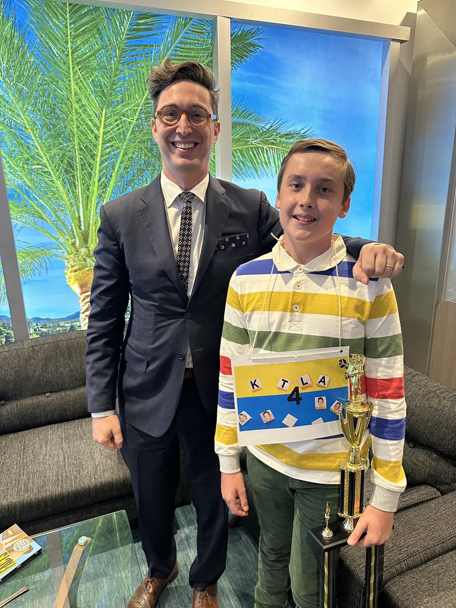 PAST MEETS FUTURE @buzztronics and @LosAngelesCOE Spelling Bee champion Oliver Halkett met up in our green room!