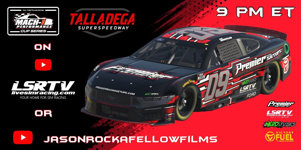 jrock_912's tweet photo. Back at it again tonight to try & get it done! Ran up front on Wednesday! Hoping for the same, but with a better result! Tune in to either of the 2 links below! 🏁👊🔥
• https://t.co/iGFk9ZXsMx
• https://t.co/EMX5bX1i4Z
#iRacing #SimRacing #NASCAR #eNASCAR #Talladega #FTSR https://t.co/nZ7KjYomz9
