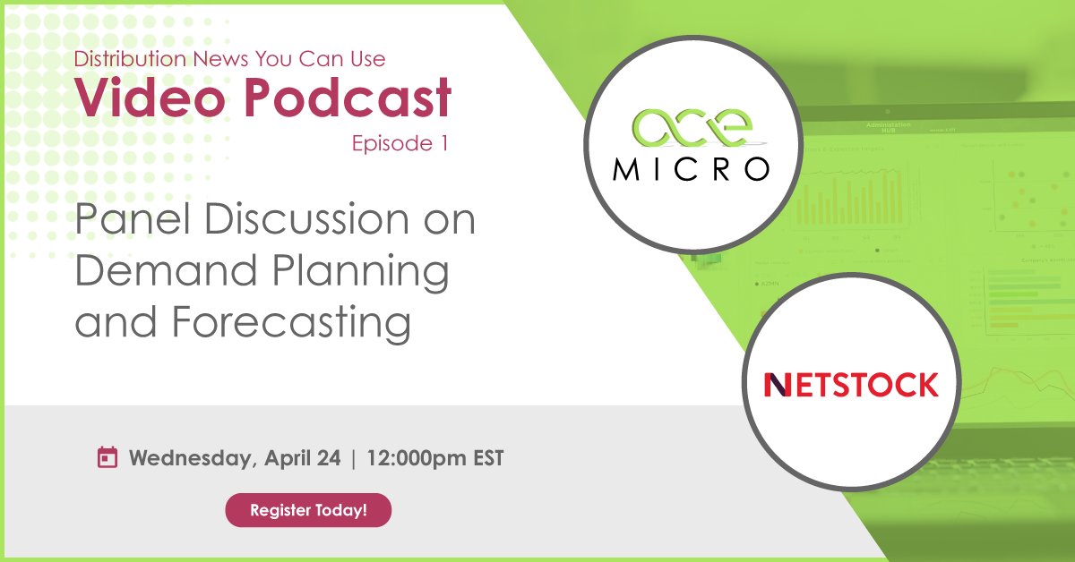 Join ACE Micro and Netstock for episode 1 of our new video podcast series! In this episode we will discuss demand planning and forecasting for distribution. Register today!
bit.ly/3vLthYg
#MSPartner #Distribution