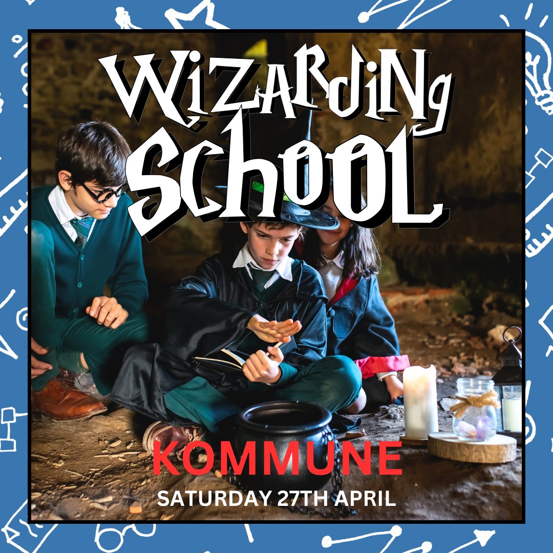 Welcome to Wizarding School! Join us on Sat, Apr 27 at #Kommune for a day filled with wizarding fun. Let your kids unleash their inner wizard and make new friends in this enchanting event. Harry Potter and the Philosopher's Stone at 1:30pm. RSVP HERE eventbrite.co.uk/e/kommune-kids…