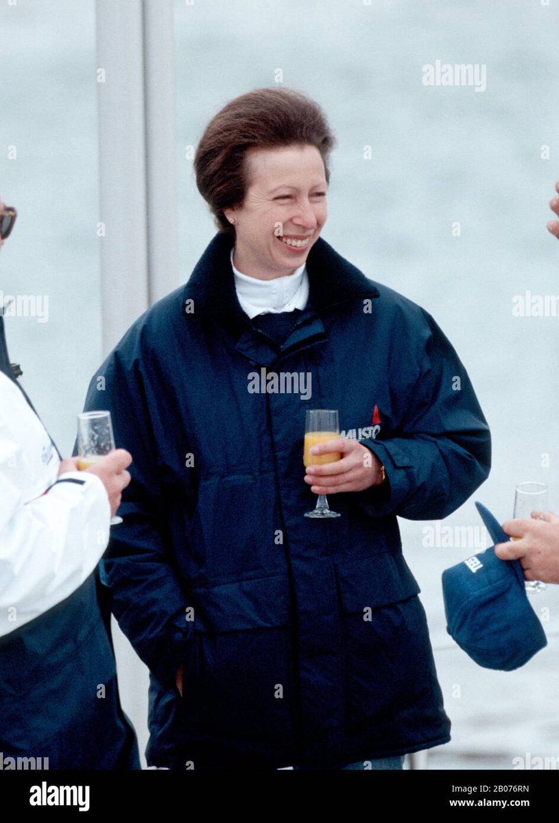 #OTD ✨

A TOAST TO NO RING 🥂

A very happy, newly divorced Princess Anne, toasting with Champagne a day after her divorce, aboard Pride of Teesside yacht, Ocean Village, Southampton, on 22 April 1992 🥰💕