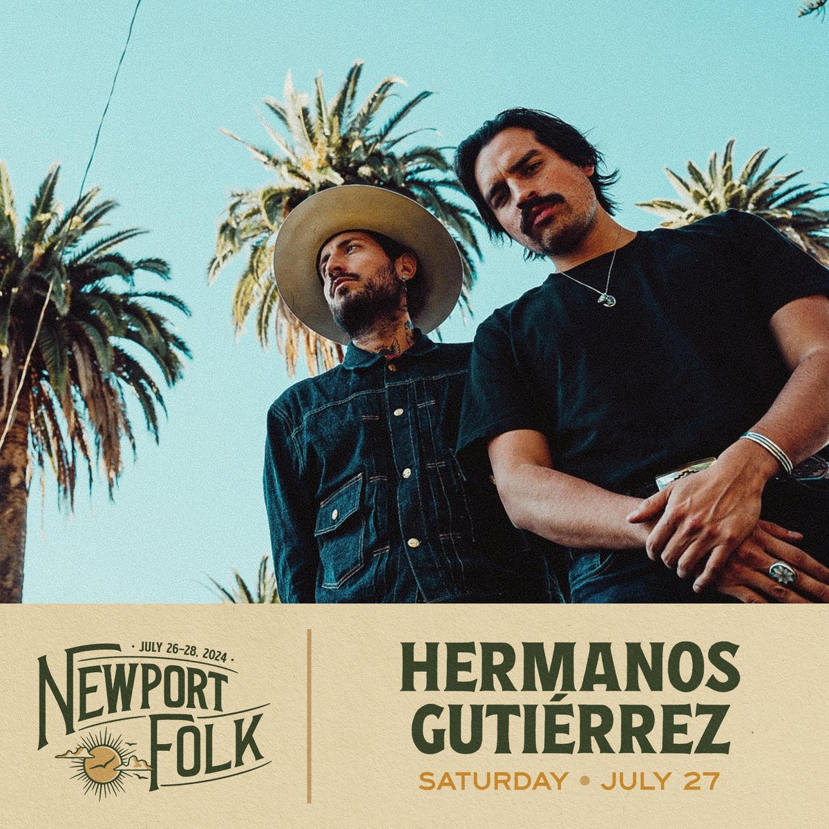 🎸🎸 Hermanos Gutiérrez make their return to the Fort this summer! For their Artist Give, the band asked @newportfestsorg to provide a grant to Anawakalmekak, Los Angeles County’s only and oldest autonomous Indigenous Peoples k-12 public community-based school.