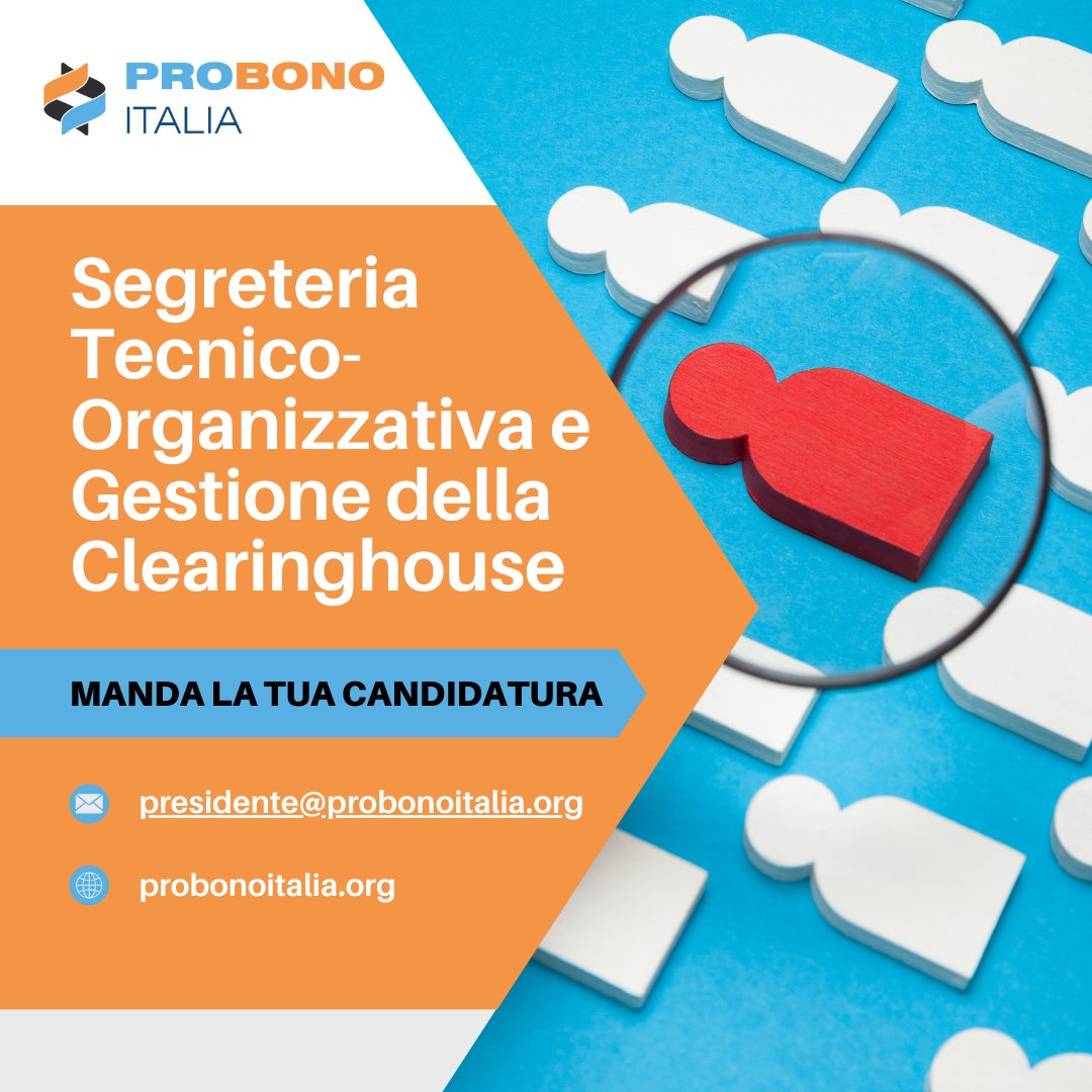 Pro Bono Italia ETS cerca un talento che rispecchi lo spirito dell'associazione.

Se hai un background legale e capacità organizzative e di relazione, candidati per la Segreteria Tecnico-Organizzativa e Gestione della Clearinghouse.
👉 linkedin.com/jobs/view/3905…

#joboffer #job