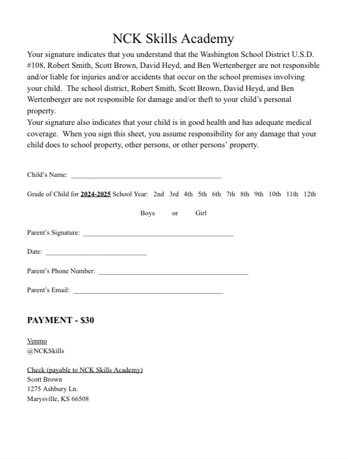 ScottBrown_11's tweet photo. NCK Skills will be holding a camp at Washington this summer July 8th-10th. Please let me know if you have any questions. Thank you! https://t.co/PUcyRrZ1pS