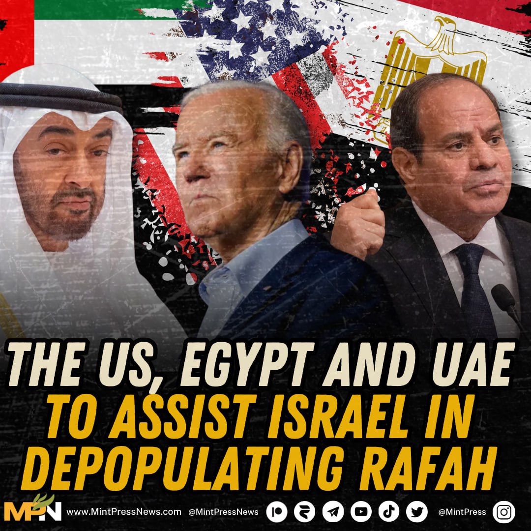US, UAE, and Egypt to work together on the Rafah operation

According to The Wall Street Journal, an evacuation programme for Rafah will be carried out in cooperation between the US, Egypt, and the UAE.