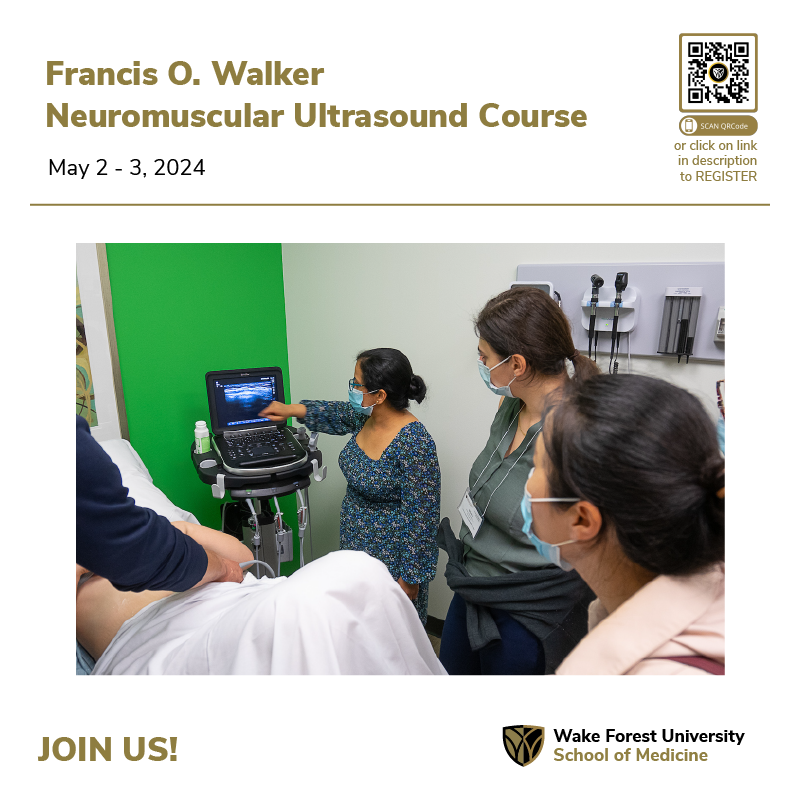Thank you for signing up for our #Neuromuscular #Ultrasound #course.
---
@AtriumHealthWFB @UltrasoundWake @wakeforestmed #onlineclass  #scanning #cometrainwiththebest #healthcareexcellence #healthcare #April #virtualdidactics