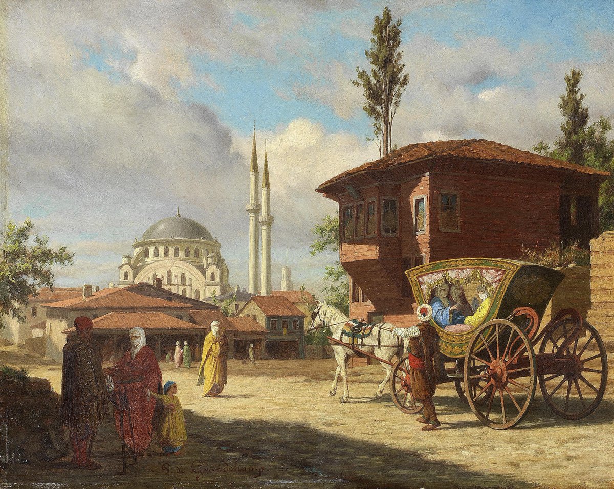 🖼️ Eyüp Sultan Camii dışındaki figürler,
🧑‍🎨 Louis Emile Pinel De Grandchamp, 🎨 1831-1894.