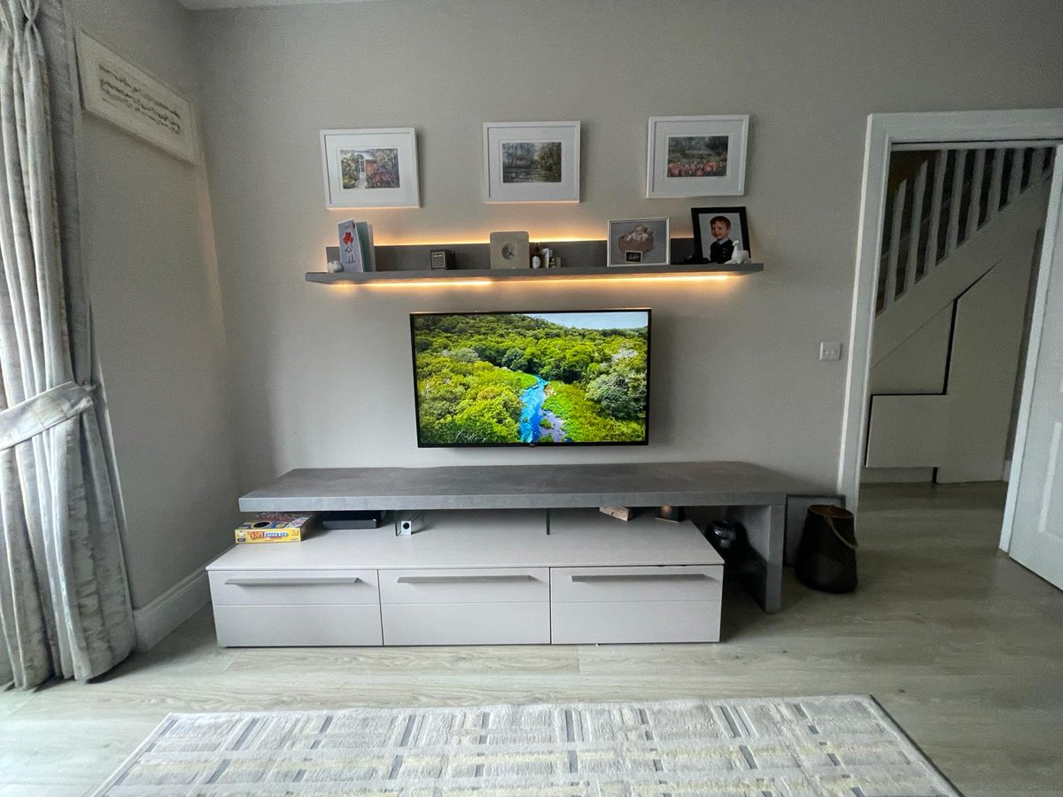 Transforming living spaces, one wall-mounted TV at a time. 🏡 #tvinstallation #hometv #homecinema #audioinstallation #homecinemainstalls #homecinemadesign #wallmount #nocables #dublinireland #homecinemasystem #wifi #audiosetup