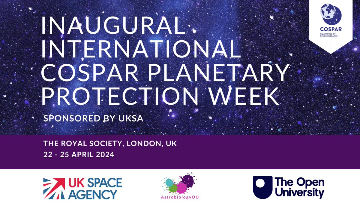 An incredible start to the Inaugural International @COSPAR #PlanetaryProtection Week. We are proud to welcome: 16 space agencies 24 countries 40 academic and research institutions 12 commercial organisations #ICPPW @spacegovuk @OU_STEM @OpenUniversity