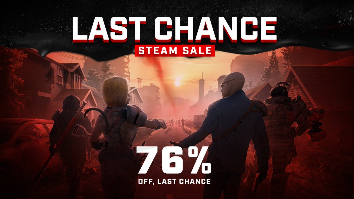 If you haven't heard, 7 Days will be leaving Early Access in June, and the price will increase to $44.99. We're offering a weeklong deal for 76% off. This will be your LAST CHANCE to get the game before the price increases on the launch of 1.0.

store.steampowered.com/app/251570/7_D…