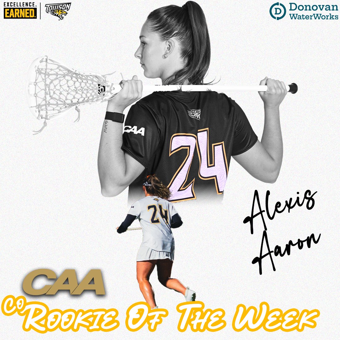 Congratulations to Alexis Aaron being named the CAA Co-Rookie of the Week!🥳 📰:towsontigers.com/news/2024/4/22… #GohTigers