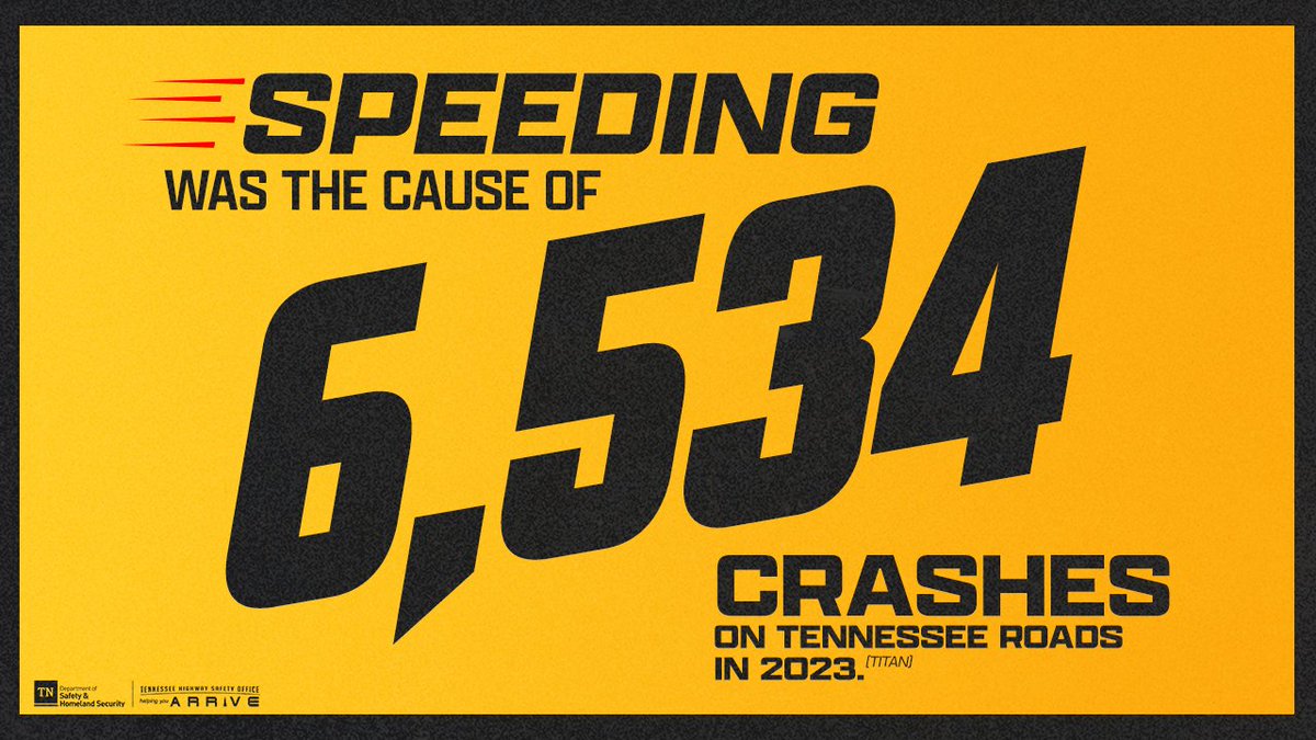 Speeding is more than just breaking the law. It wastes more gas, lowers vehicle control, reduces the effectiveness of seat belts, and puts everyone on the road in danger. #SlowDownTN