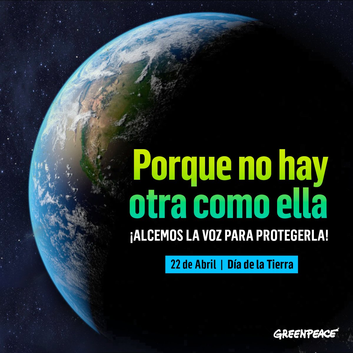 🌍 ¡Feliz Día de la Tierra! 💚 En Greenpeace, todos los días luchamos por proteger nuestro planeta. Pero hoy necesitamos de tu ayuda. Únete donando para un mundo más verde y justo. Cada aportación nos ayuda a seguir nuestra misión. 💪🌳 ¡Participa! 🫵 act.gp/3U1ZXEY