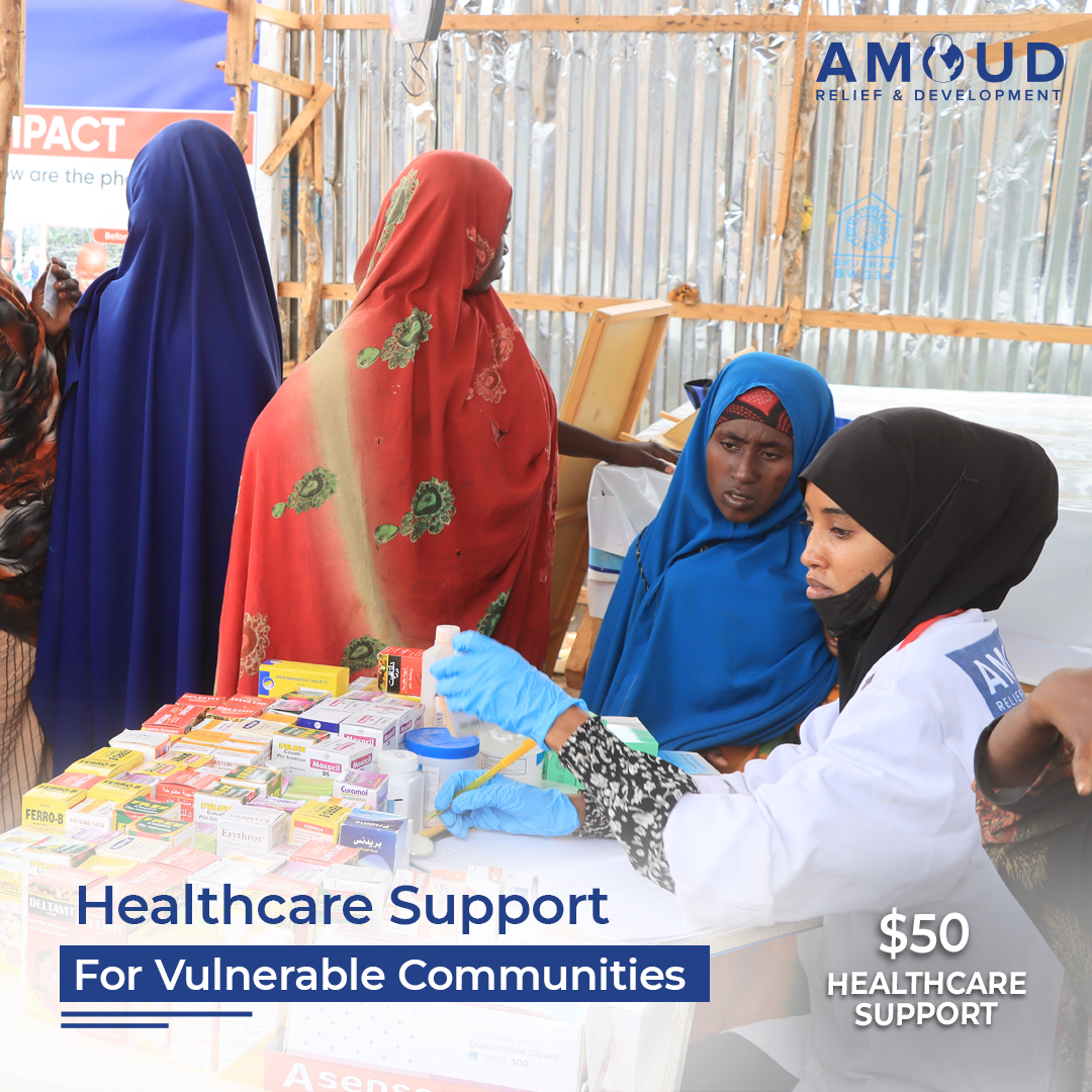 The impact of drought in the #HornofAfrica is devastating.

Countless families are suffering from life-threatening diseases and chronic malnutrition. 

Your support can provide them with the medical care they desperately need. Support us at amoudfoundation.org/cause/health-c….