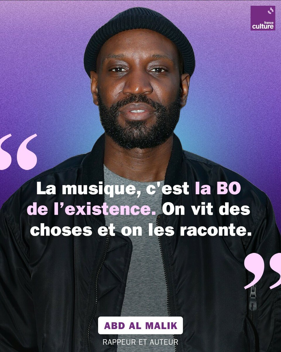 Rappeur et auteur, Abd Al Malik opère dans son art un rapprochement entre culture hip-hop et chanson française, avec la poésie en ligne de mire. ➡️ l.franceculture.fr/RSn