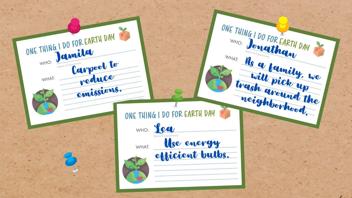 Celebrating #EarthDay with our incredible team by sharing 'One Thing I Do For Earth Day'. Check out their inspiring examples! How will you join us in preserving our planet's beauty? 🌍💚 #earthday2024 #ecofriendlytips #recycle