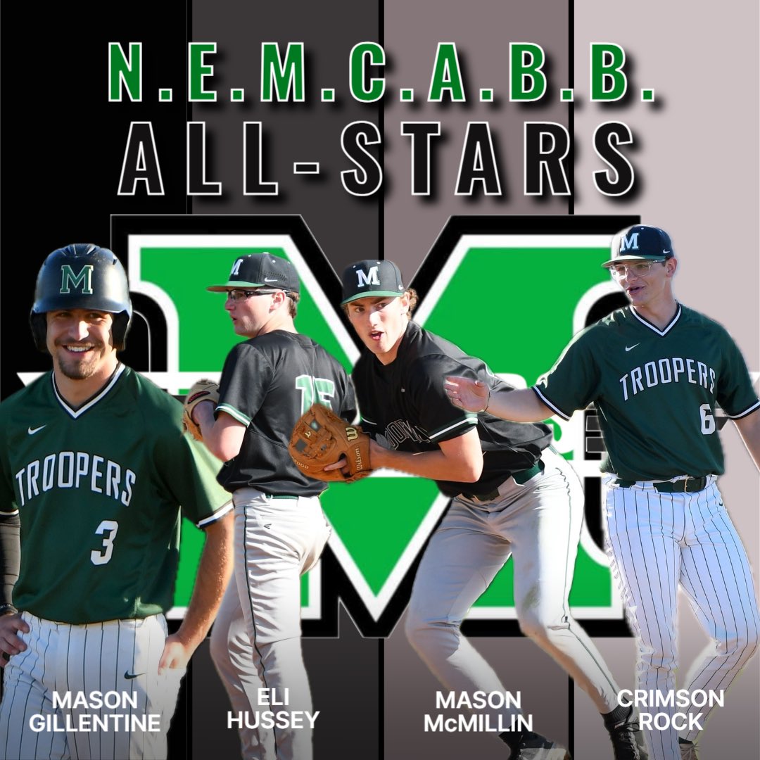 👨🏻‍✈️Those two guys along with Eli Hussey and Crimson Rock were also handpicked to play in the NEMCABB All-Star game later this Spring, selected by the Coaches Association as the BEST OF THE BEST for area seniors.