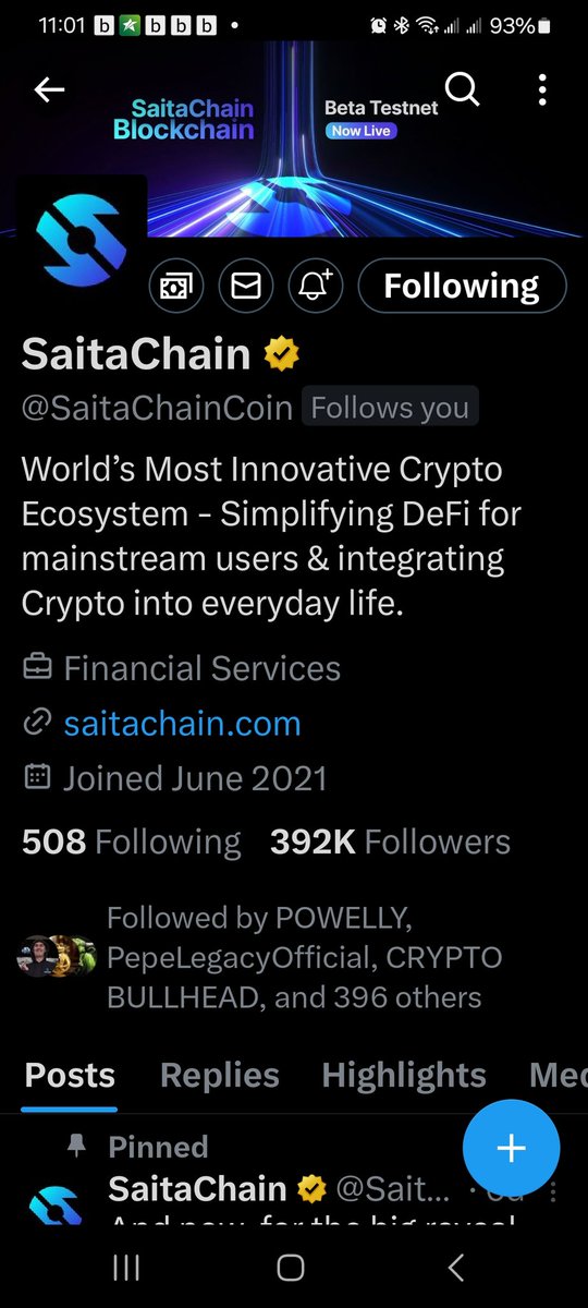 Our @SaitaChainCoin now has its gold check on X! Did you already spot that? 👀🐺 #SaitaChainBlockchain #SaitaChainCommunity