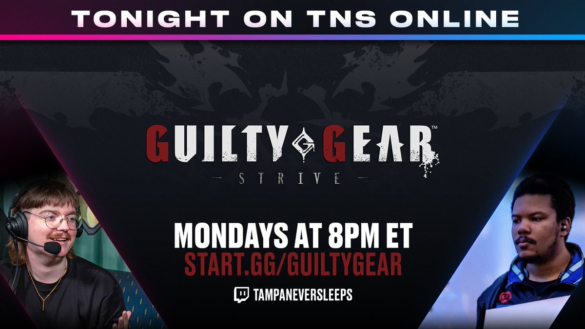 There's still time to sign up for this week's #GuiltyGearStrive bracket ⚙️ @KingJobber and @hotashis join us on the mic tonight to commentate our action 🎙️