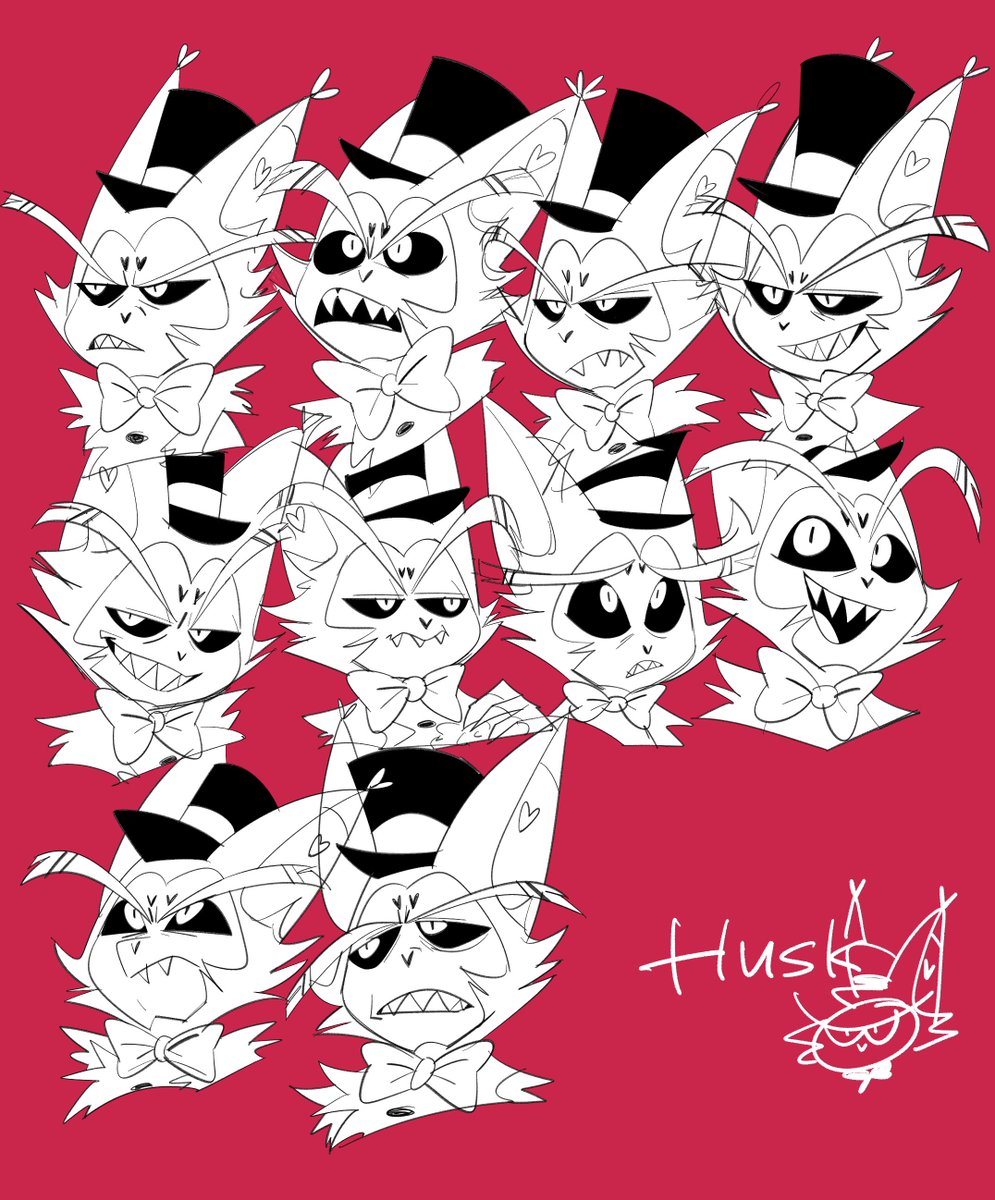 #HazbinHotelFanart #HazbinHotelHusk 
🐈‍⬛おじ
可愛いなおまえは･･･