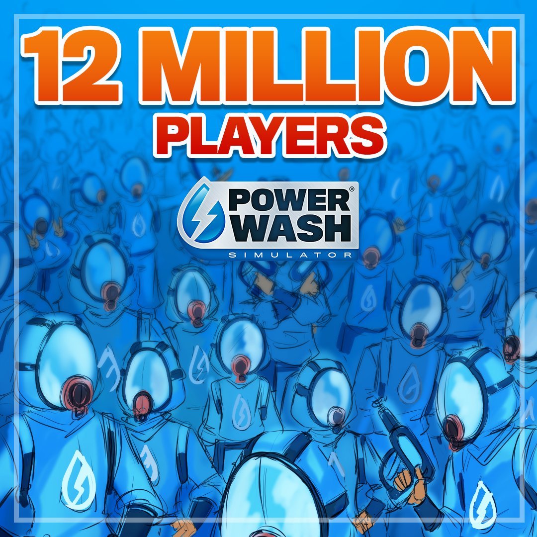 رسيما أعلن فريق FuturLab أن لعبة PowerWash Simulator تصل إلى 12 مليون لاعب
#powerwashsimulator