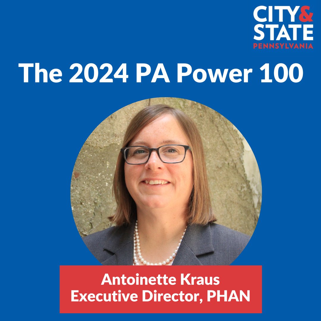 PA Health Access (@pahealthaccess) on Twitter photo Thank you <a href="/CityAndStatePA/">City & State PA</a> for honoring PHAN's Executive Director Antoinette Kraus in this year's PA Power 100 for her work advocating for change in health policy in PA! ๐๐ Thank you <a href="/CityAndStatePA/">City & State PA</a> for honoring PHAN's Executive Director Antoinette Kraus in this year's PA Power 100 for her work advocating for change in health policy in PA! ๐๐