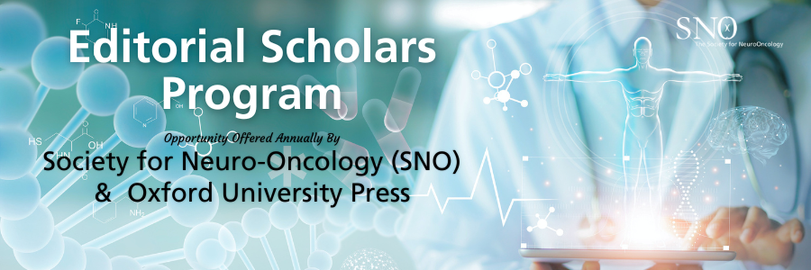 NeuroOnc's tweet image. There's still time to apply for the SNO and Oxford University Press Editorial Scholar’s Program. This opportunity is offered to early career members to enhance their skills as reviewers of manuscripts for the Society’s journals. For more information and to apply:…