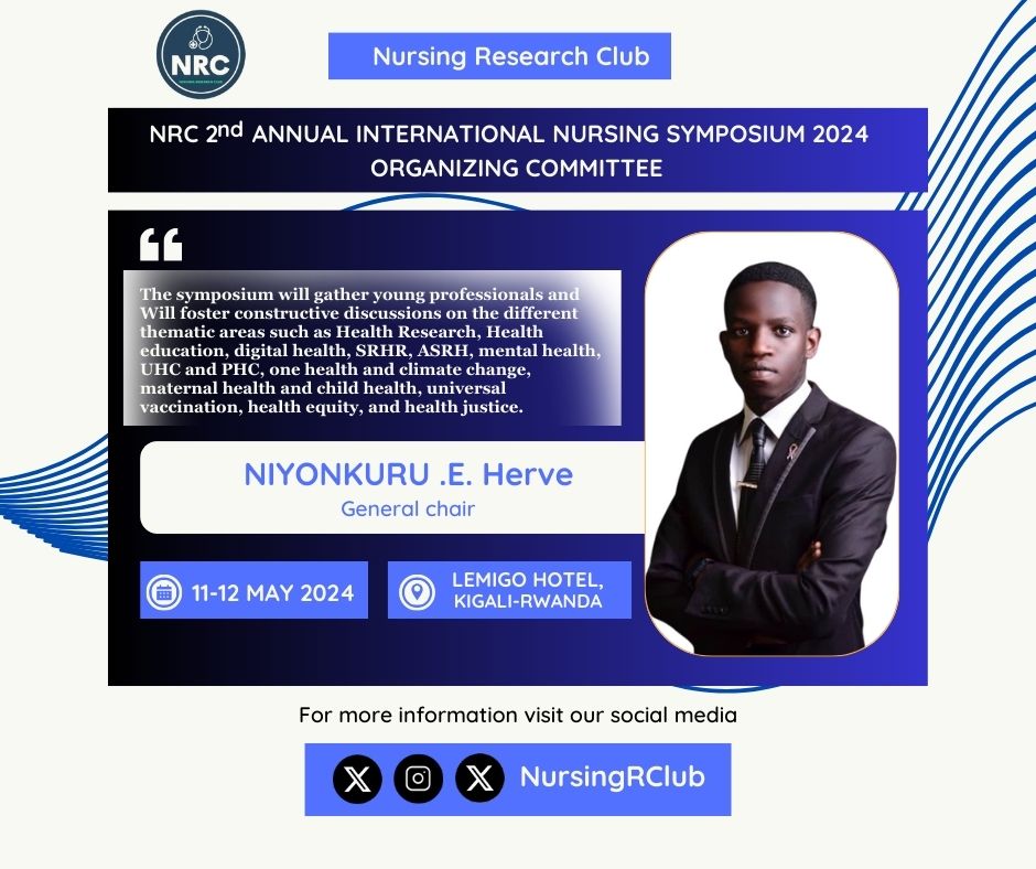 This gathering of young health professionals Will foster constructive discussions on the different thematic areas such as Health Research, Health education, digital health, SRHR, ASRH, mental health, UHC and PHC, health equity, and health justice. #NRCSymposium2024 @BrianChirombo