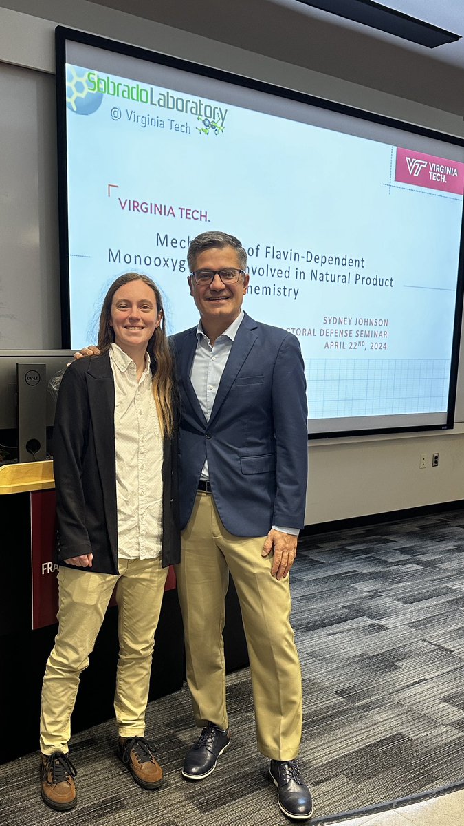 Pablo Sobrado (@sobradolab) on Twitter photo Congratulations Dr. Sydney Johnson (<a href="/sydjohnson96/">Sydney Johnson</a> ) for a successful PHD defense. We will miss you and can’t wait to learn about all the great things you will accomplish in your career. <a href="/vtbiochem/">VT Biochemistry</a> Congratulations Dr. Sydney Johnson (<a href="/sydjohnson96/">Sydney Johnson</a> ) for a successful PHD defense. We will miss you and can’t wait to learn about all the great things you will accomplish in your career. <a href="/vtbiochem/">VT Biochemistry</a>