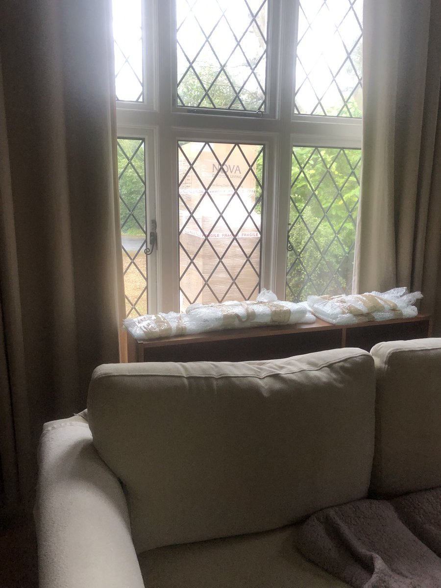 TomAllen22's tweet photo. This is the view from Our downstairs window today. We ordered some new garden furniture from a company called White stores neCamberley. They said they would deliver, which apparently consists of dumping it on our front door I won't be buying from this lot again. #WhiteStores https://t.co/g0Eu5Ko4bM
