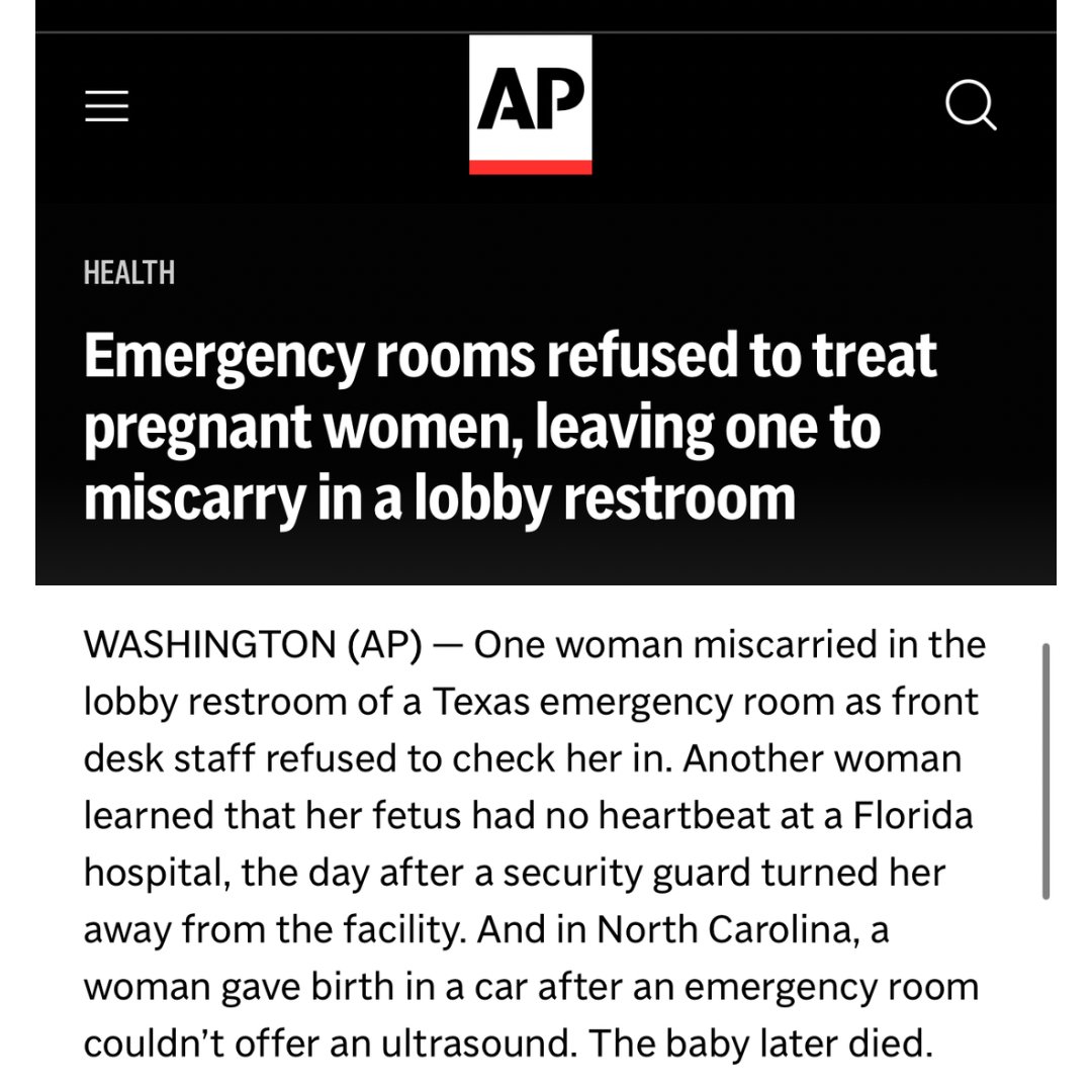 After banning abortion and saying IVF should be illegal, Republicans in Missouri are running for office on the pledge to make Missouri more like Texas where a “woman miscarried in the lobby restroom of a Texas emergency room as front desk staff refused to check her in.” #moleg