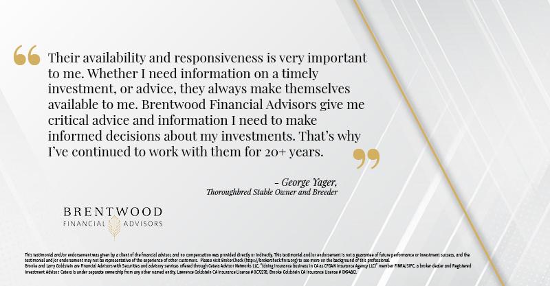 See what clients are saying about Brentwood Financial Advisors and reach out today! bit.ly/3SpFbNq 

#BrentwoodFinancial #FinancialAdvisors #WealthAdvice #FinancialServices