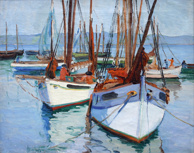 Boats in harbour 

Alice Judson 
1876 - 1948 

#bluemonday