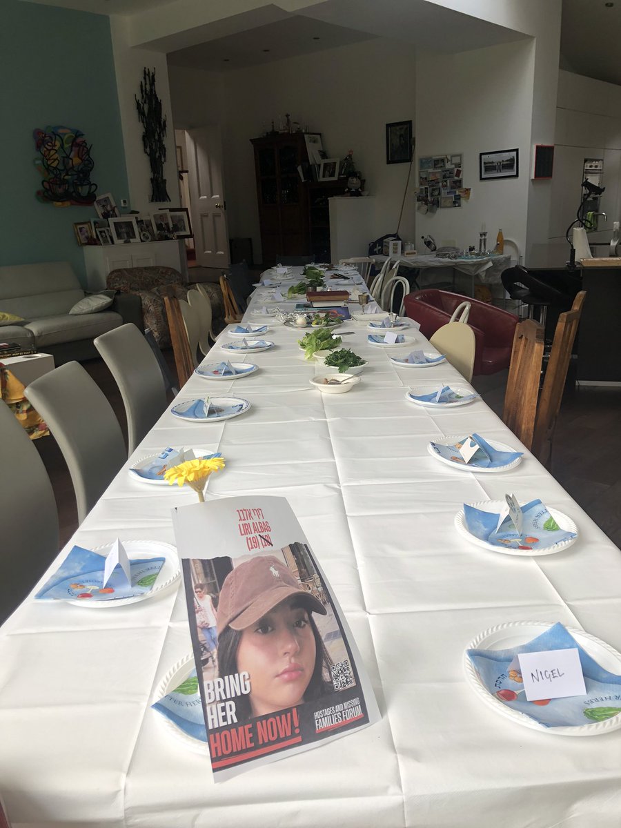Alison Shindler (@alisonshindler) on Twitter photo As we celebrate this Pesach with our family and friends we are thinking of Liri Albag and all the other hostages #BringThemHome #SederSeatForAHostage <a href="/BoardofDeputies/">Board of Deputies of British Jews</a> <a href="/bringhomenow/">Bring Them Home Now</a> As we celebrate this Pesach with our family and friends we are thinking of Liri Albag and all the other hostages #BringThemHome #SederSeatForAHostage <a href="/BoardofDeputies/">Board of Deputies of British Jews</a> <a href="/bringhomenow/">Bring Them Home Now</a>