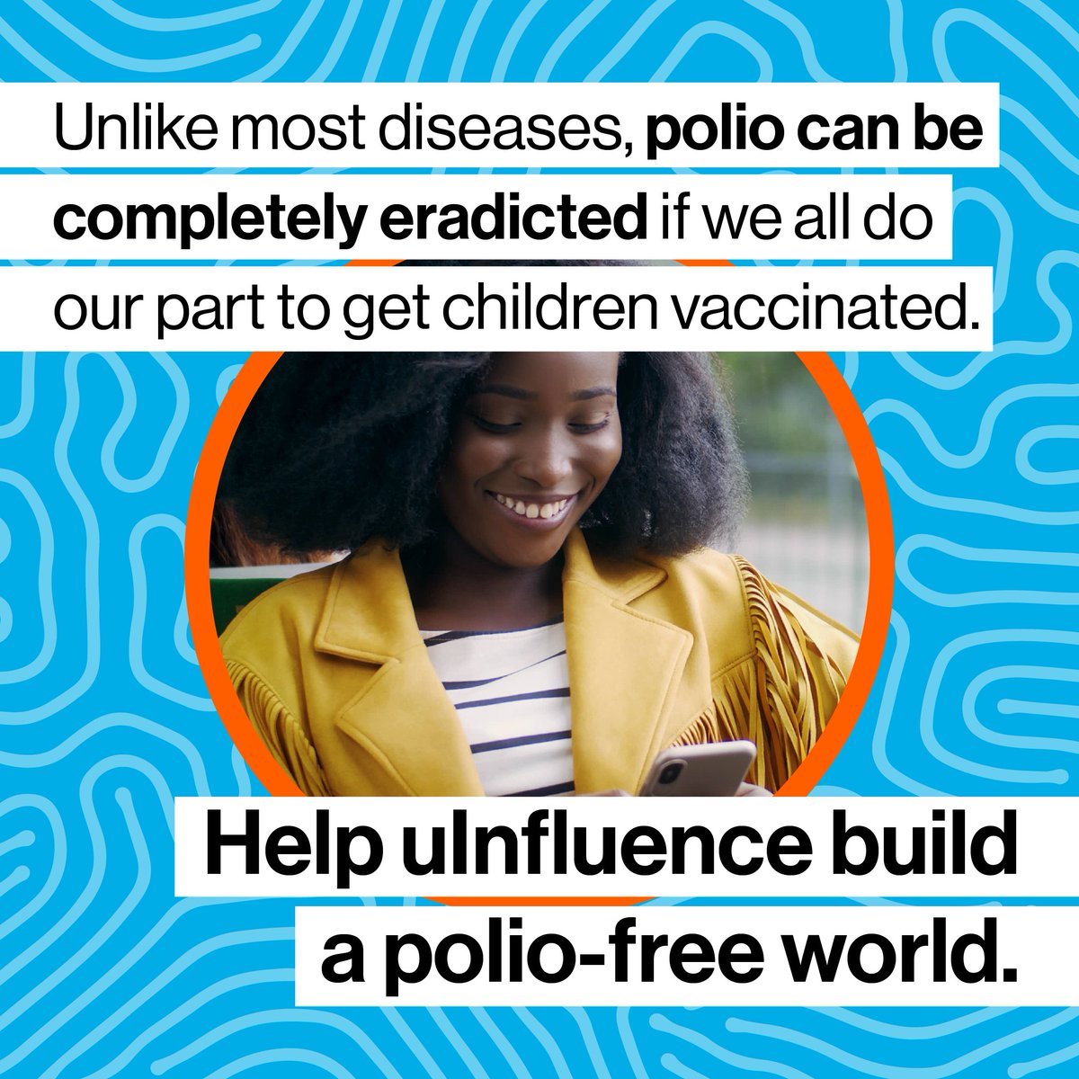 Polio vaccines have been used for more than 50 years to eradicate polio in most countries. Let’s keep making progress. Help uInfluence take on polio and build healthier futures for kids. #uInfluence #PolioFree #UseYourVoice